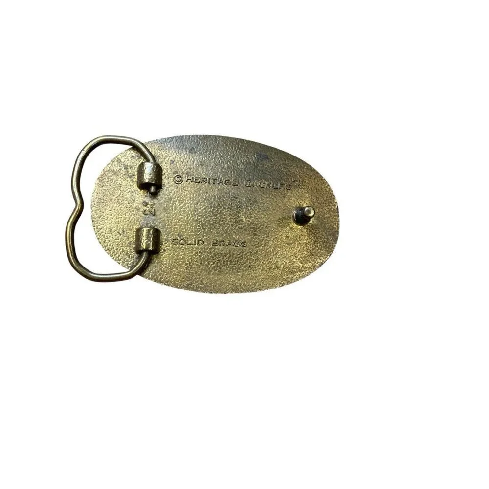 Vintage St. Louis Missouri Belt Buckle Solid Brass Belt Buckle Collectible